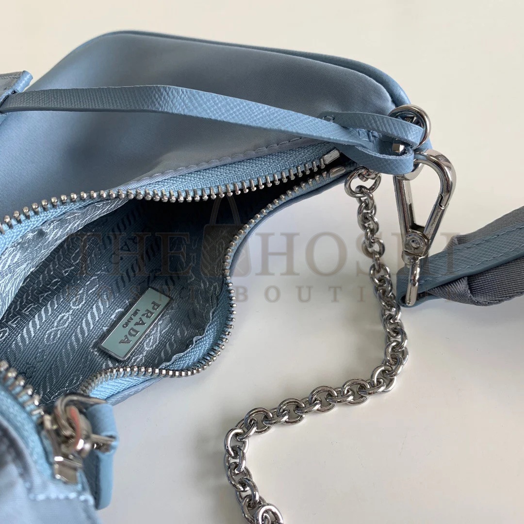 Pra*a Re-Edition 2005 Shoulder Bag In Blue Re-Nylon Master Quality