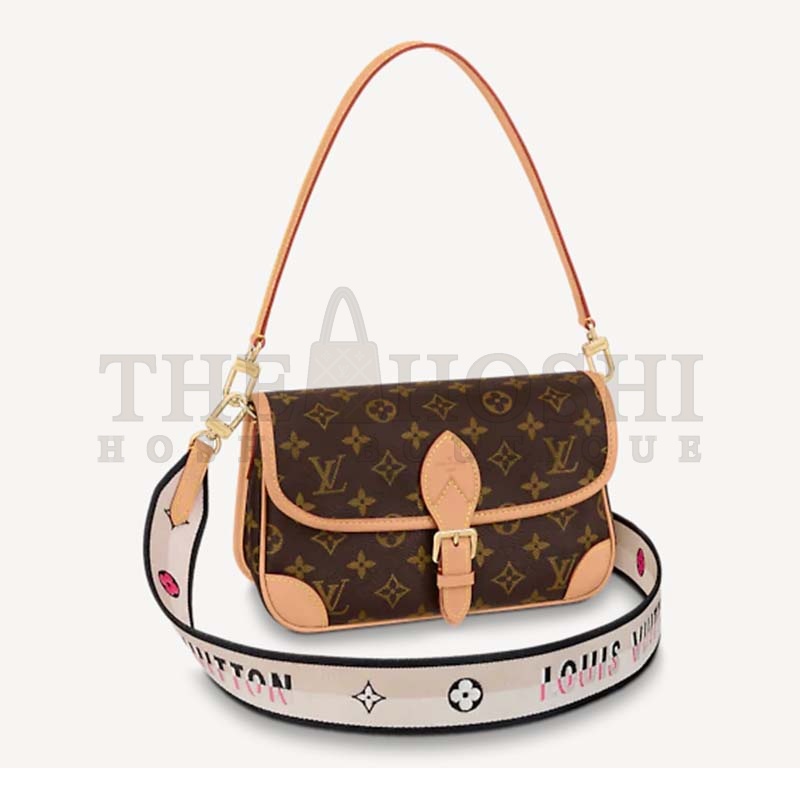 L0vis Vvtt0n LV Women Diane Satchel Brown Monogram Coated Canvas Textile Lining Master Quality