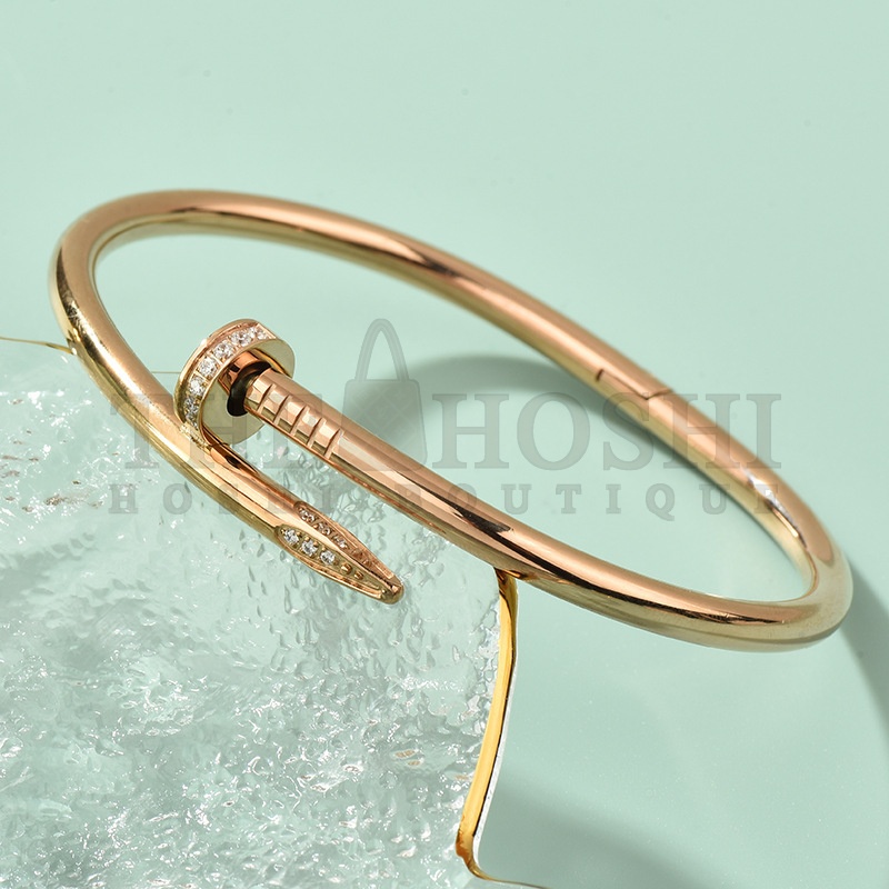 Ca*t1er JUSTE UN CLOU Bracelet, White Gold & Rose Gold & Yellow Gold Master Quality
