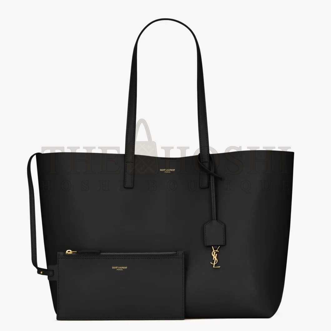 Sa1nt Lau*nt Shopping Tote Bag in Black Leather Master Quality