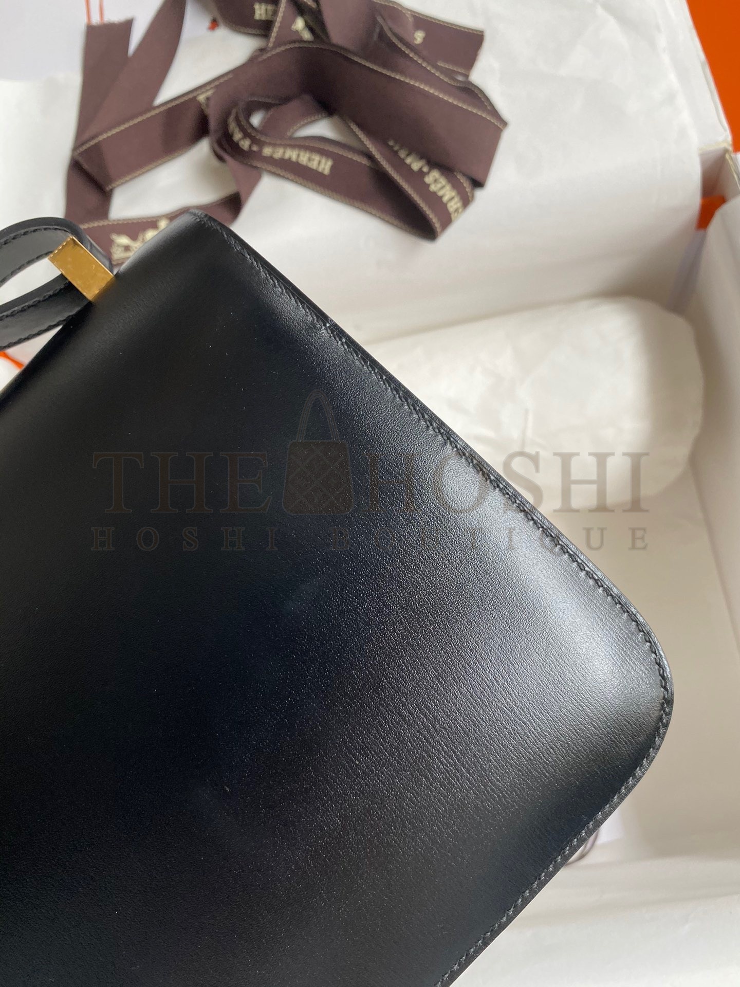 H**me5 Constance Handmade Bag In Black Box Calfskin Master Quality