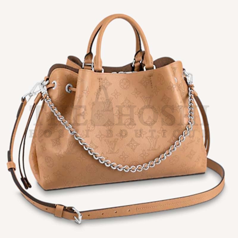 L0vis Vvtt0n LV Women Bella Tote Brown Mahina Perforated Calfskin Master Quality