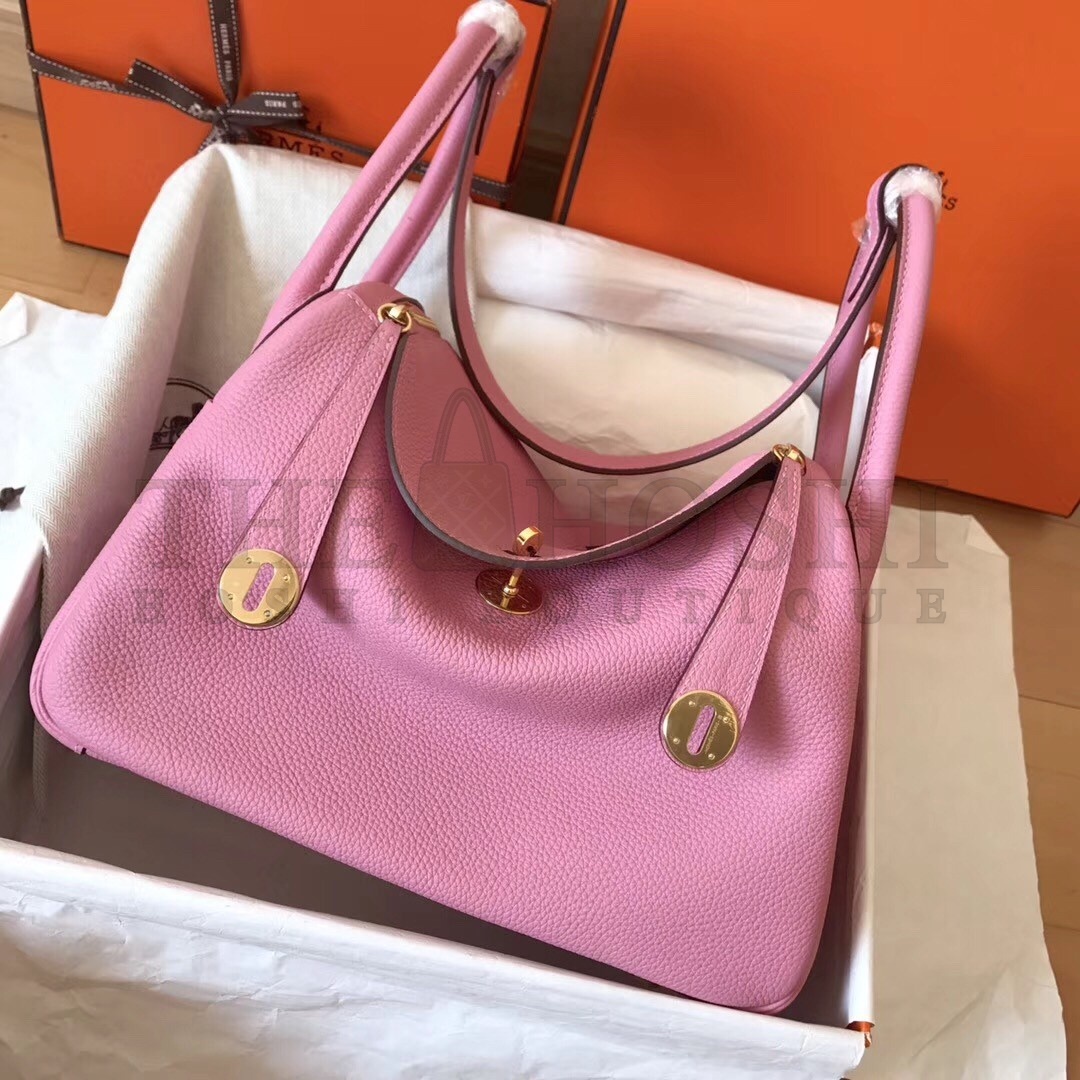 H**me5 Pink Lindy 30cm Clemence Handmade Bag Master Quality