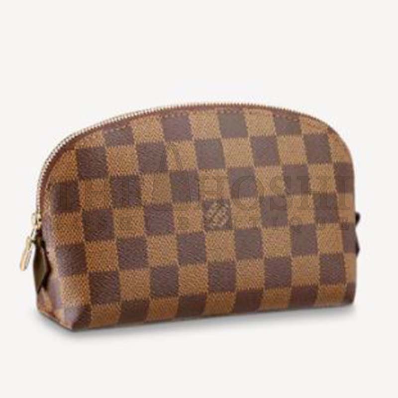 L0vis Vvtt0n LV Women Cosmetics Pouch Damier Coated Canvas Golden Brass Master Quality