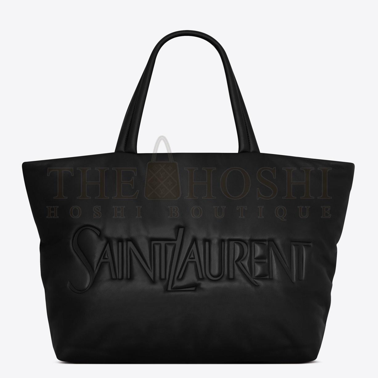 Sa1nt Lau*nt Wide Puffer Tote Bag in Black Nappa Lambskin Master Quality