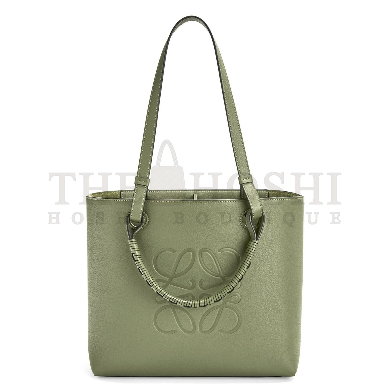L0ew* Small Anagram Tote In Rosemary Classic Calfskin Master Quality