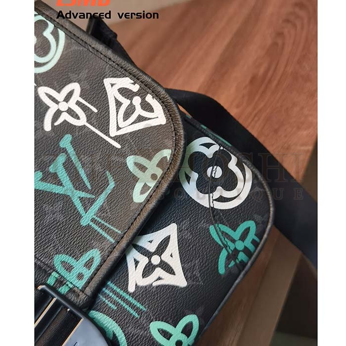 L0vis Vvtt0n LV Women Archy Messenger MM Bag Graffiti Green Monogram Coated Canvas Master Quality