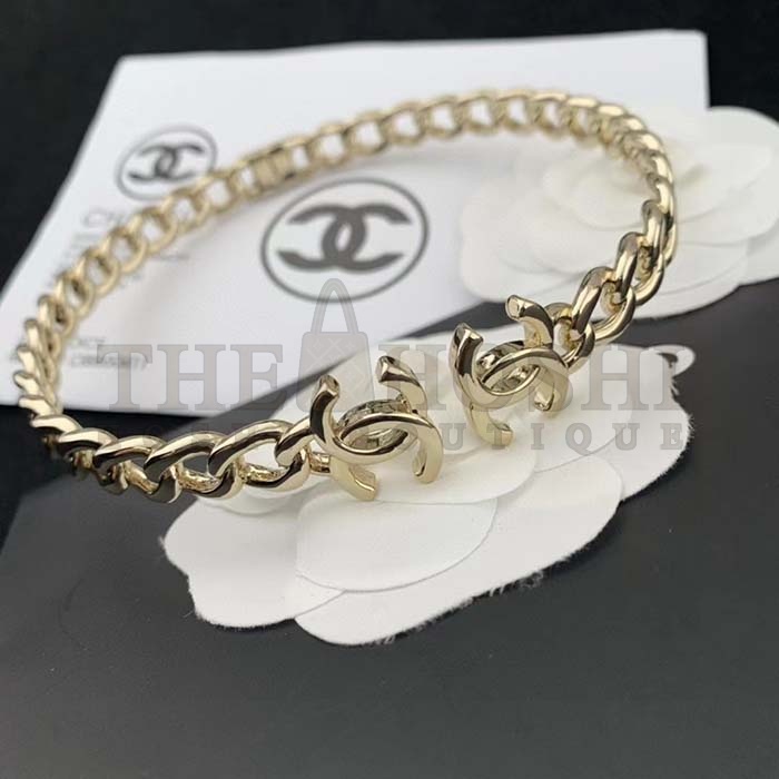 Ch**el Women CC Bracelet Metal Gold Ruthenium Master Quality