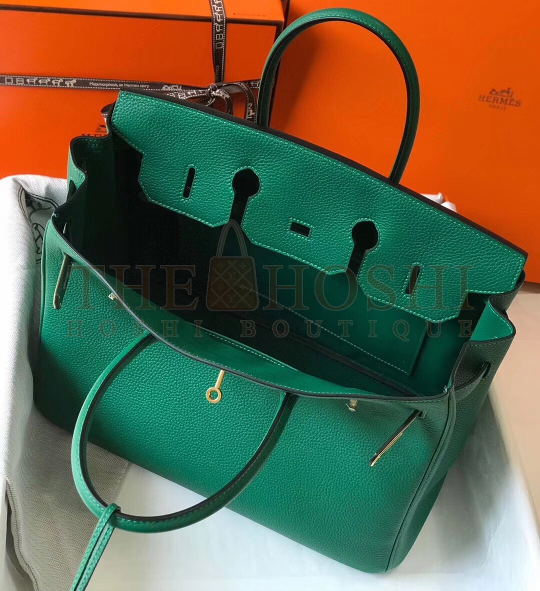 H**me5 Malachite Clemence Birkin 35cm Bag Master Quality