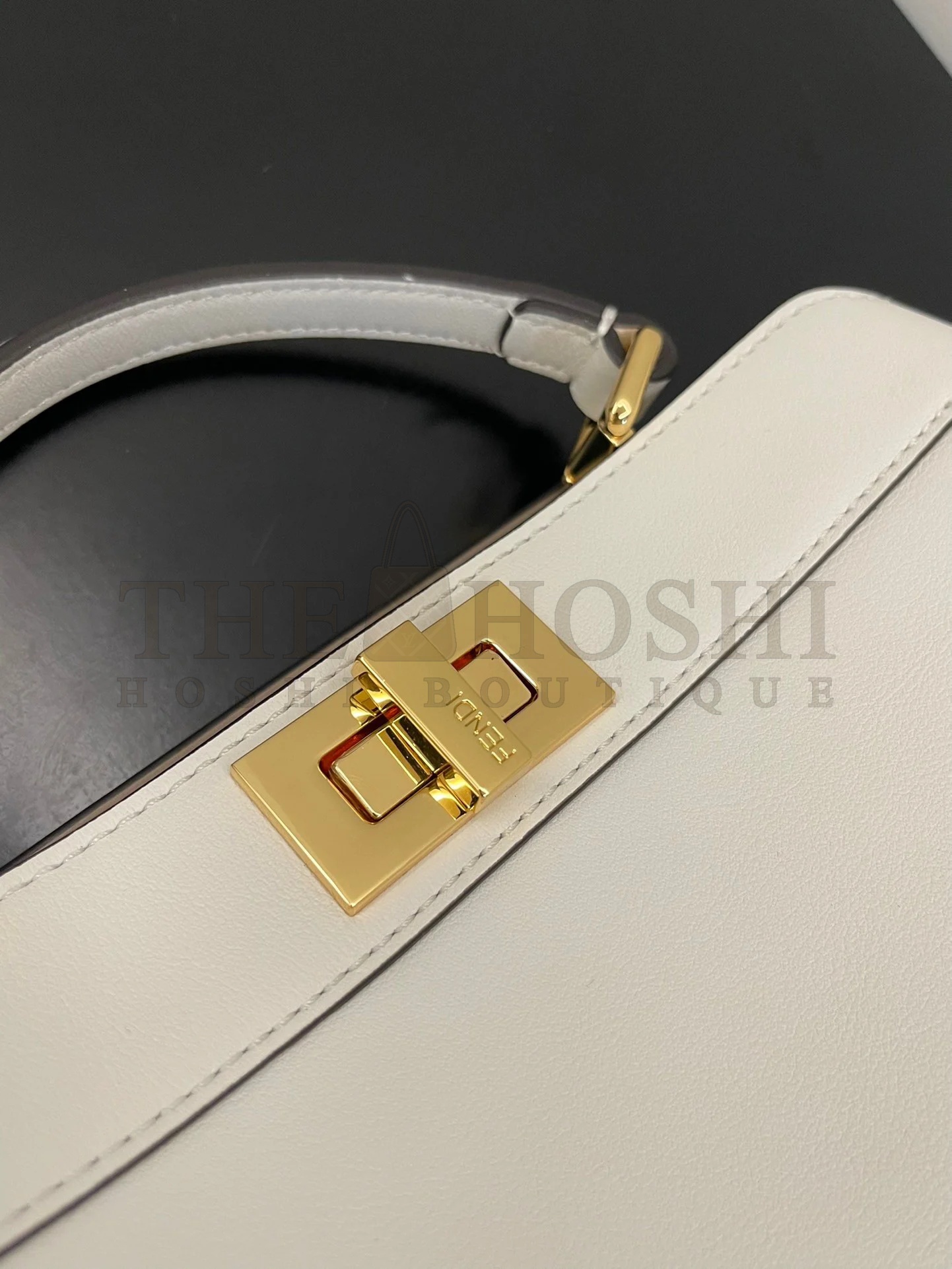 F**di Peekaboo ISeeU Medium Bag In White Calfskin Master Quality
