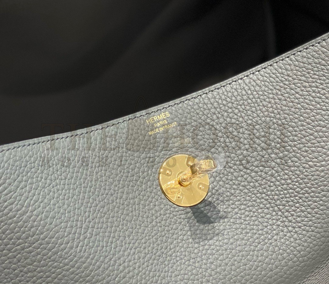 H**me5 Lindy 30cm Bag In Gris Meyer Clemence Leather GHW Master Quality