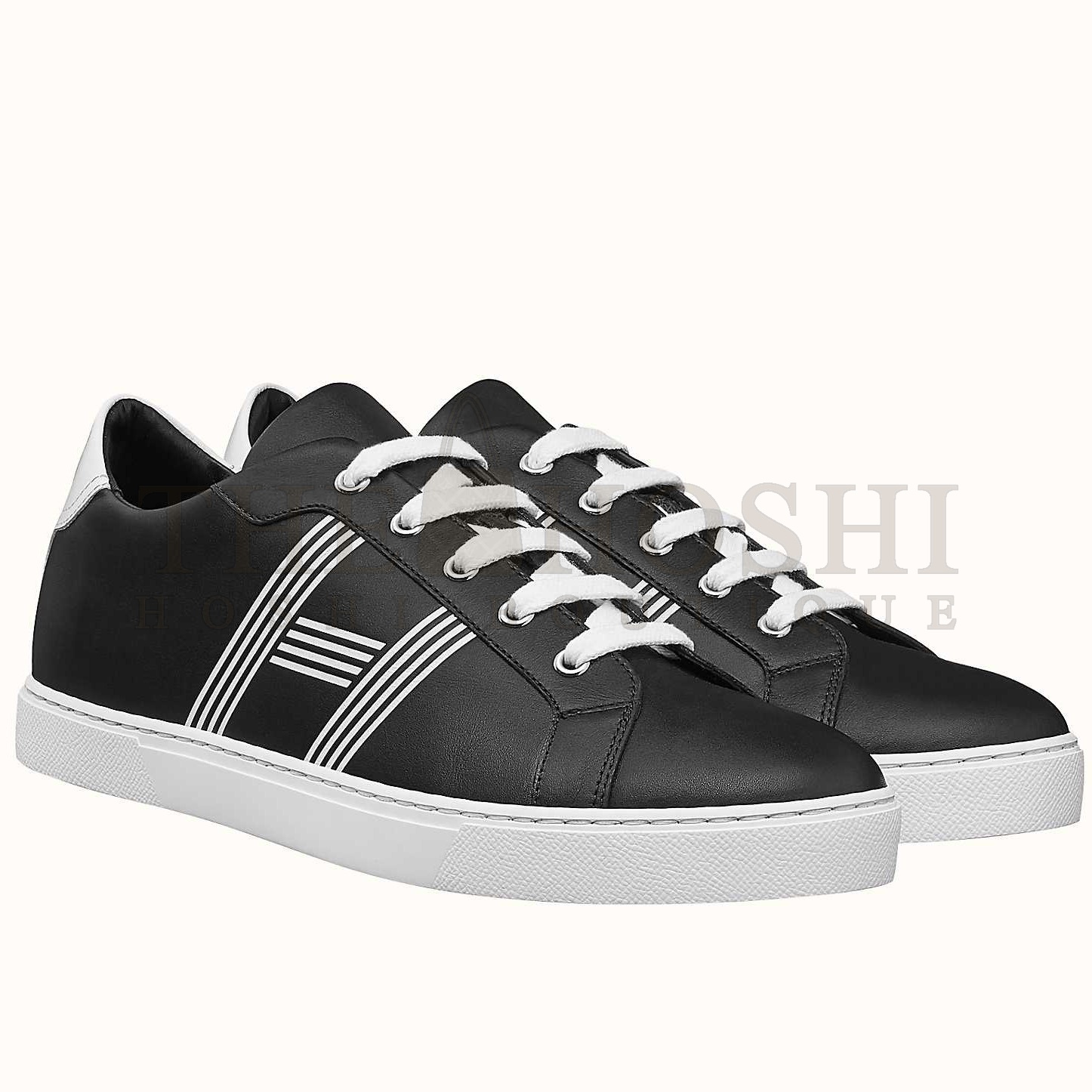 H**me5 Men's Avantage Sneakers In Black Calfskin Master Quality
