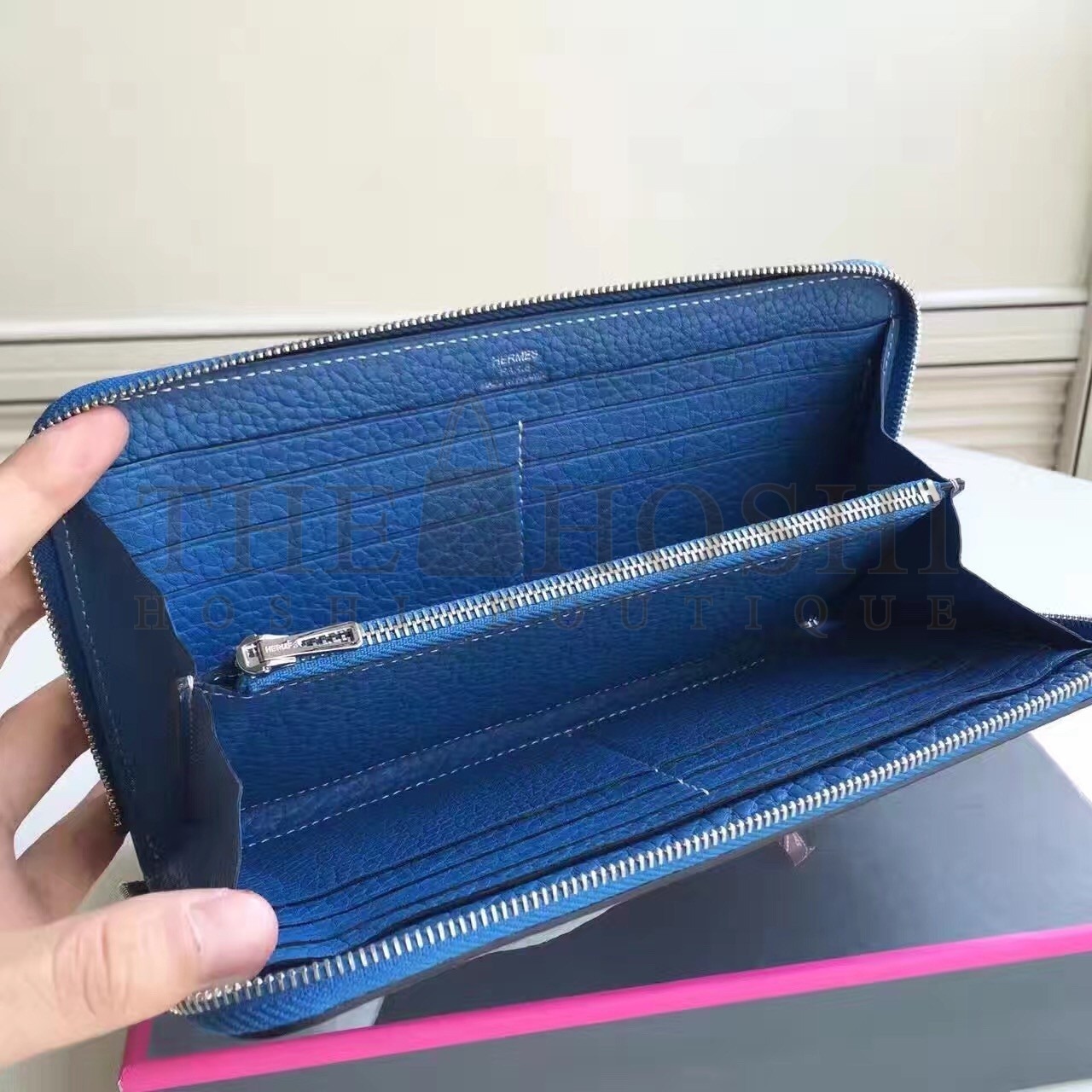 H**me5 Blue Clemence Azap Zipped Wallet Master Quality