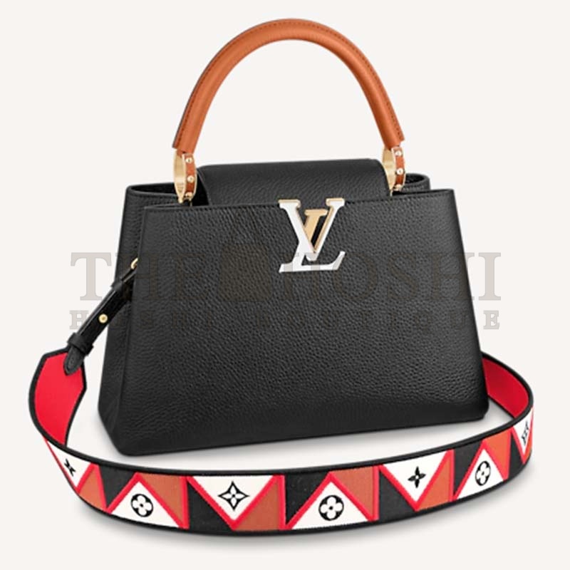 L0vis Vvtt0n LV Women Capucines MM Handbag Noir Black Rouge Taurillon Leather Master Quality