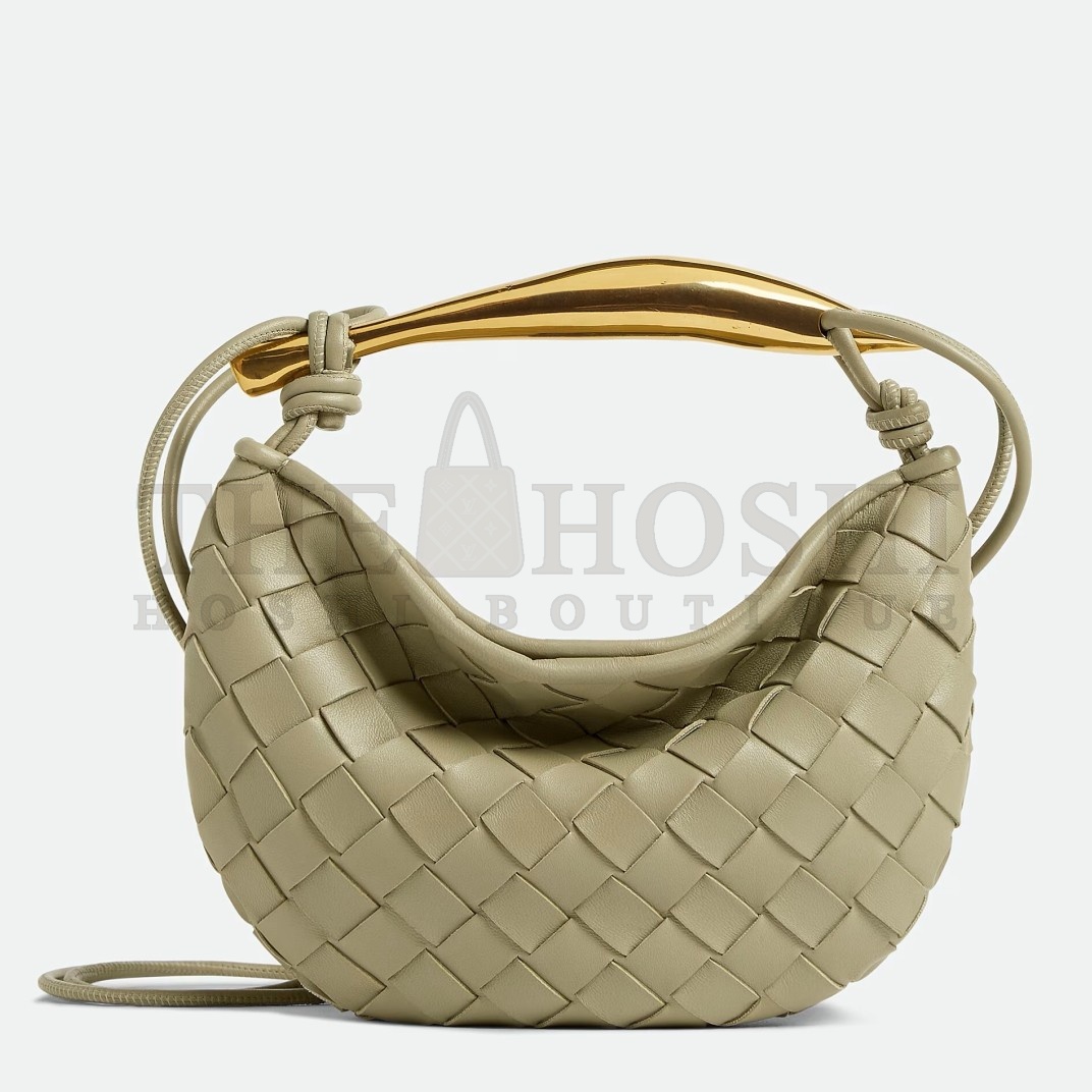 B0tt*ga Ven*ta Sardine Mini Bag in Travertine Intrecciato Lambskin Master Quality