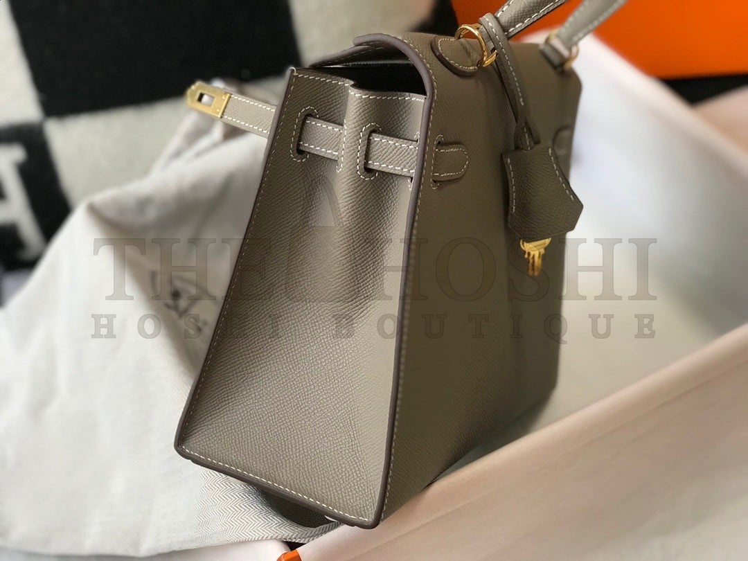 H**me5 Kelly 25cm Sellier Bag in Gris Asphalt Epsom Calfskin GHW Master Quality