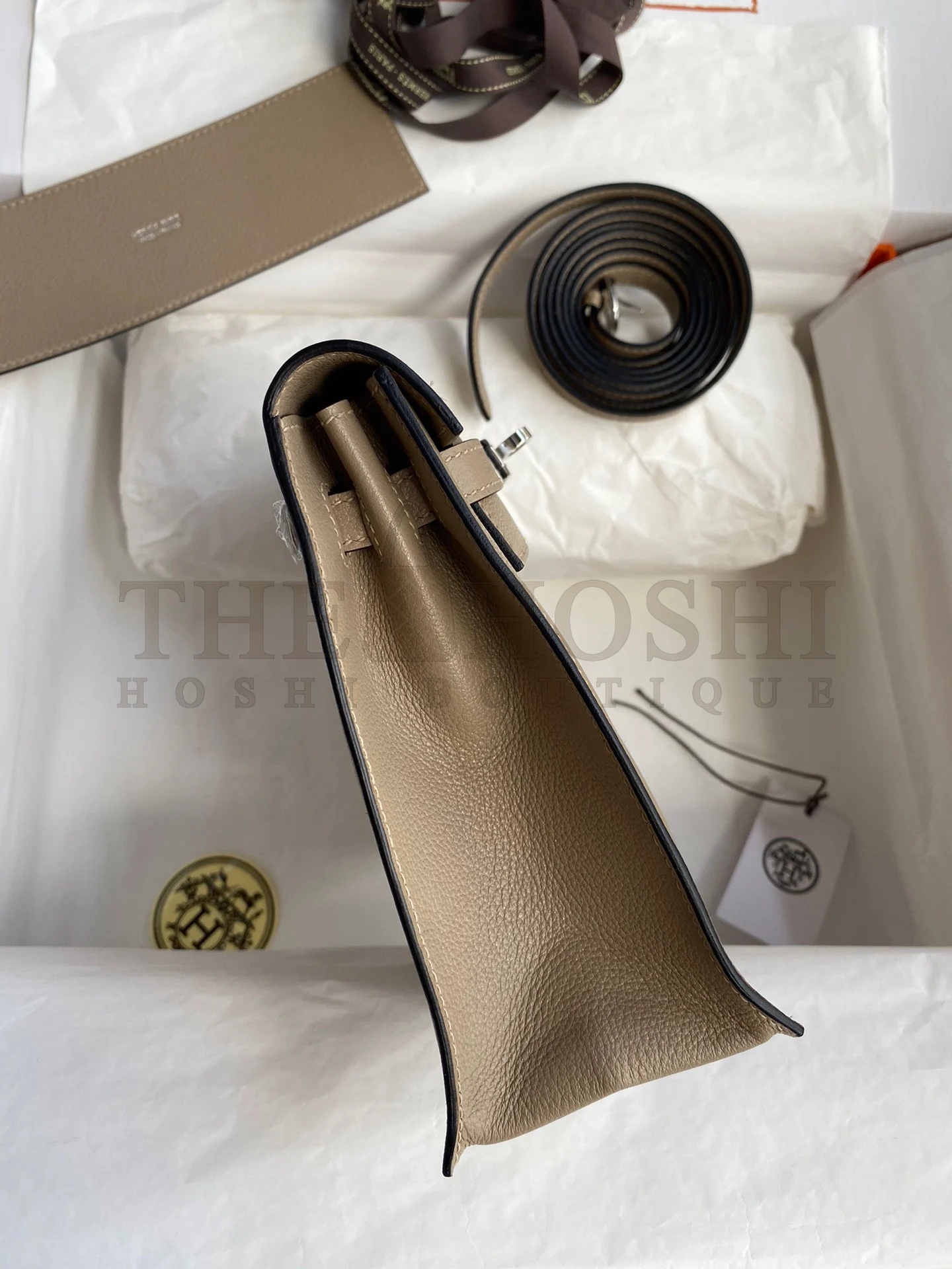 H**me5 Kelly Danse II Handmade Bag In Gris Tourterelle Evercolor Calfskin Master Quality