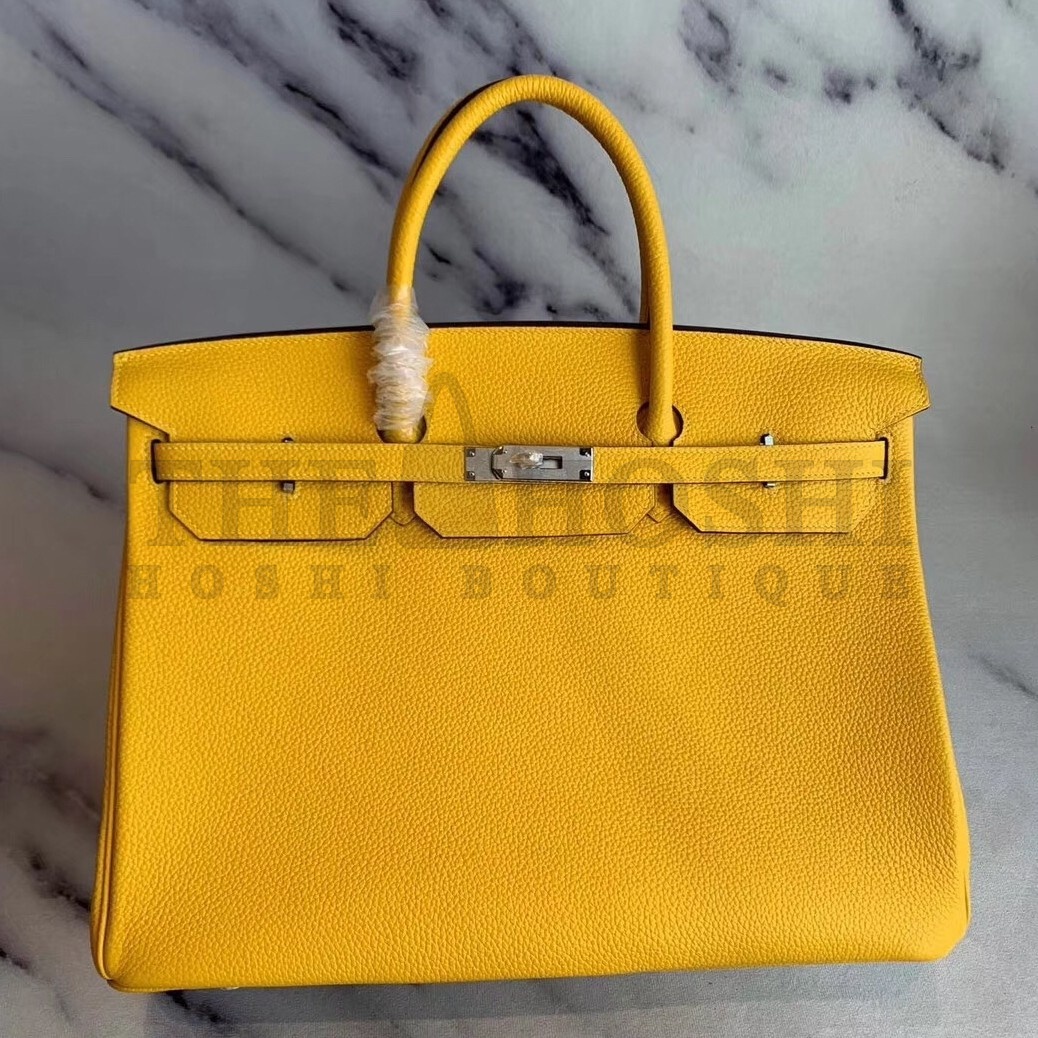 H**me5 Yellow Clemence Birkin 40cm Handmade Bag Master Quality