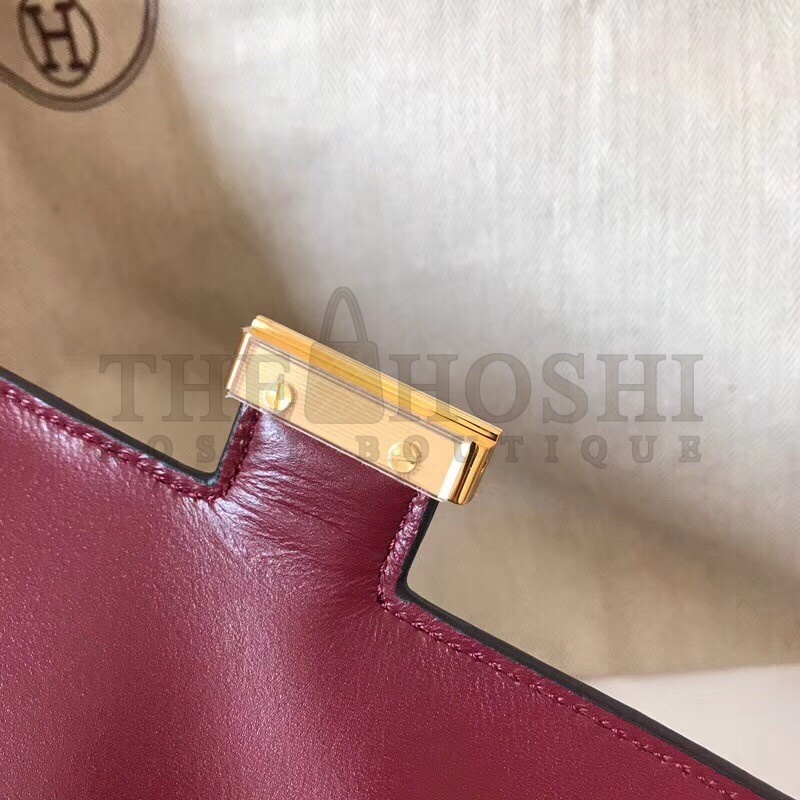 H**me5 Bordeaux Epsom Constance Elan 25cm Bag Master Quality