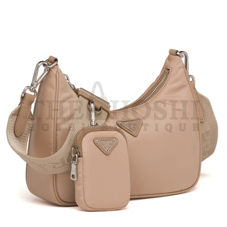 Pra*a Re-Edition 2005 Shoulder Bag In Beige Nylon Master Quality