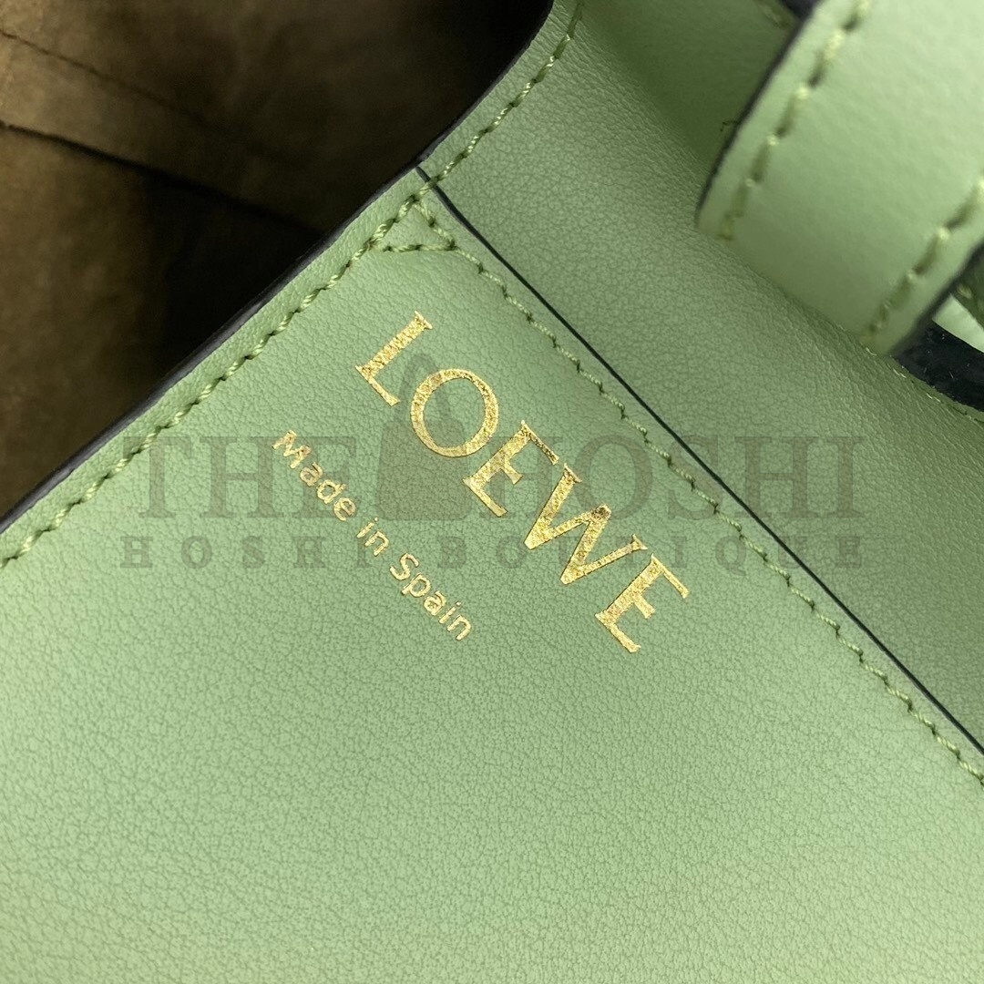 L0ew* Anagram Small Tote In Rosemary Classic Calfskin Master Quality