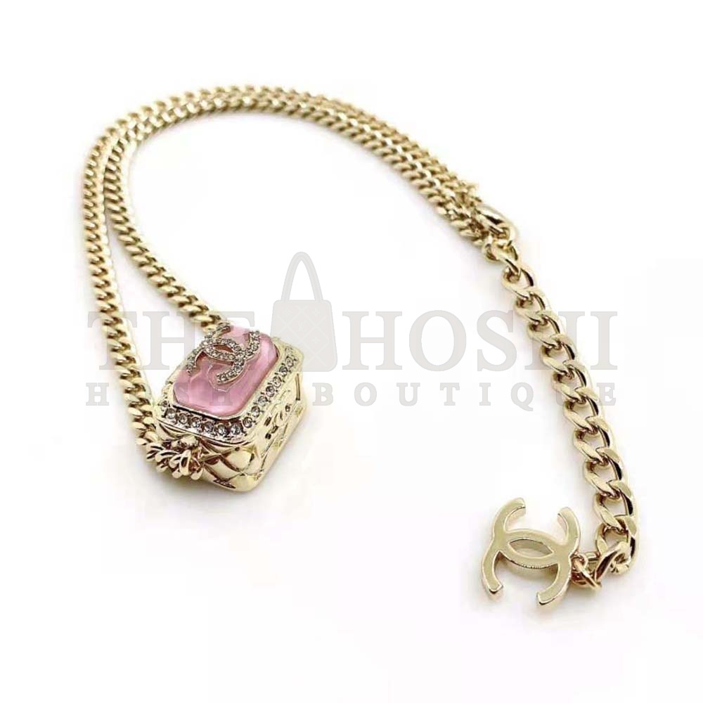 Ch**el Women Pendant Necklace in Metal Resin and Strass Master Quality