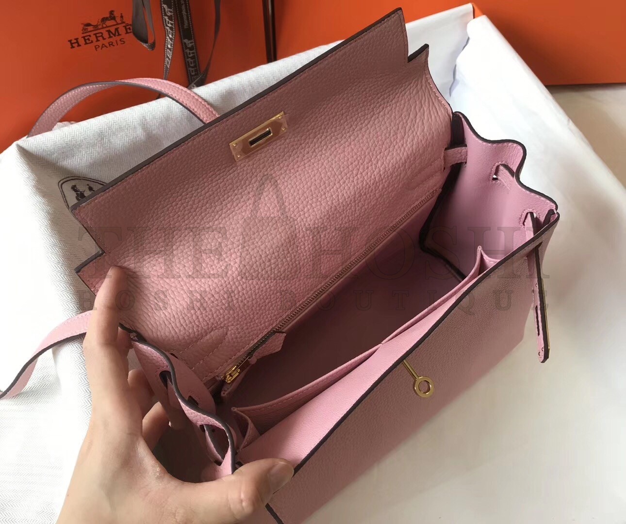 H**me5 Pink Clemence Kelly 28cm Bag Master Quality