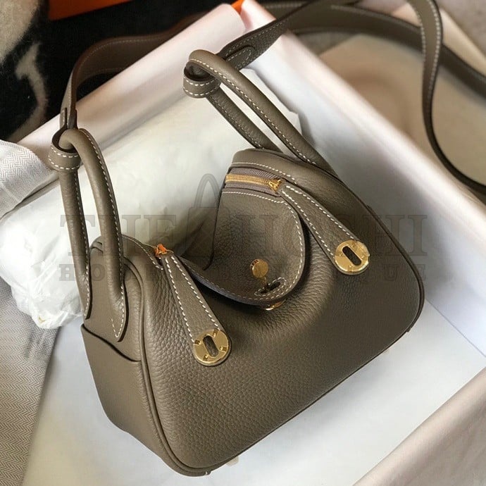 H**me5 Lindy Mini Bag In Taupe Clemence Leather GHW Master Quality