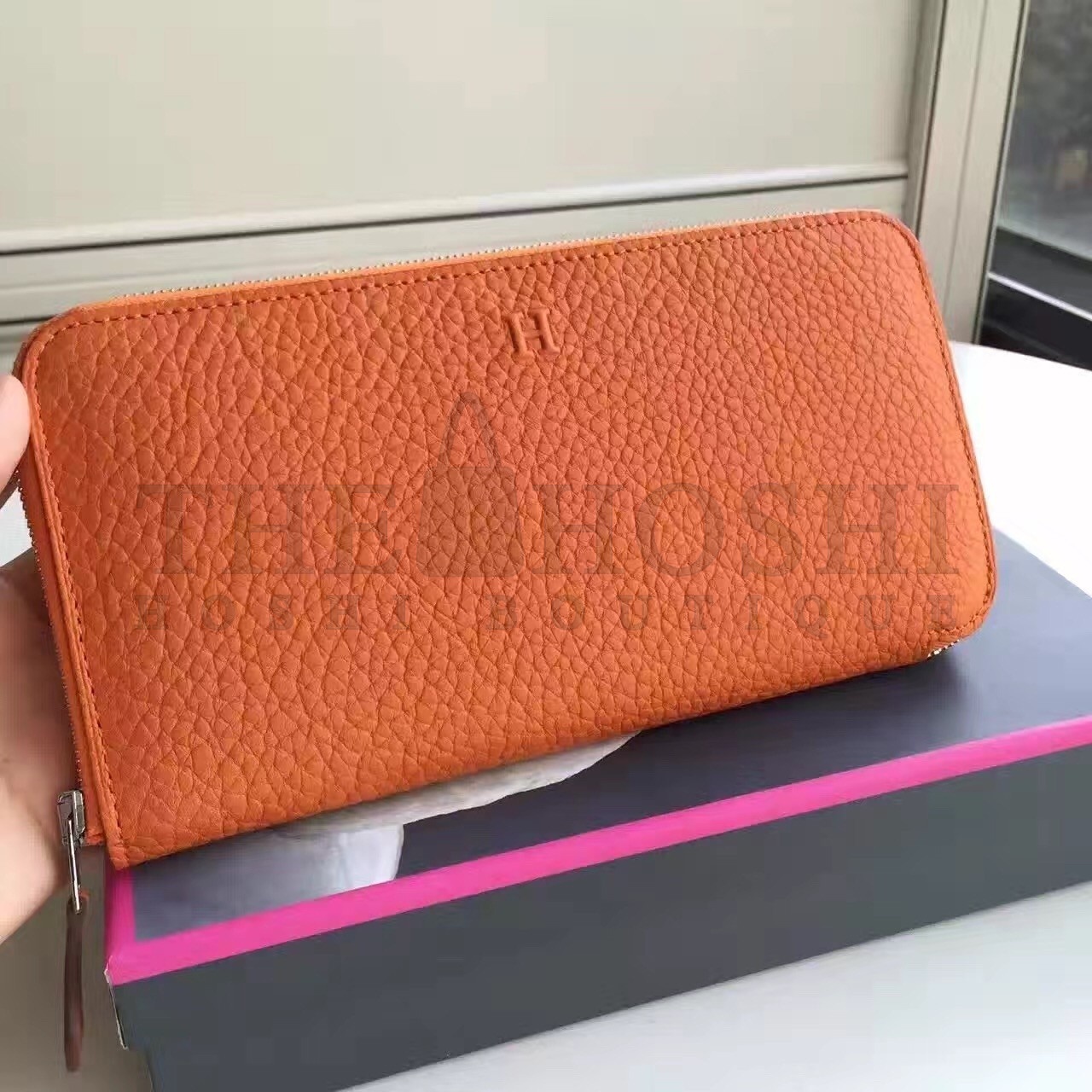H**me5 Orange Clemence Azap Zipped Wallet Master Quality