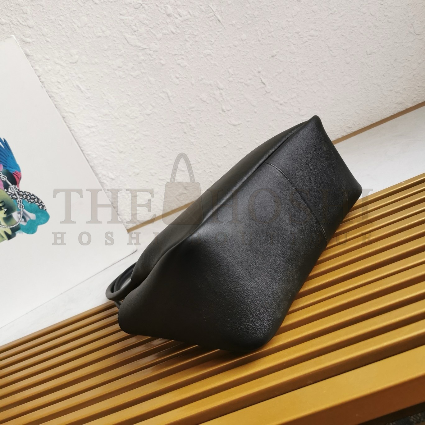 Pra*a Shoulder Bag in Black Calfskin with Triangle Logo Master Quality