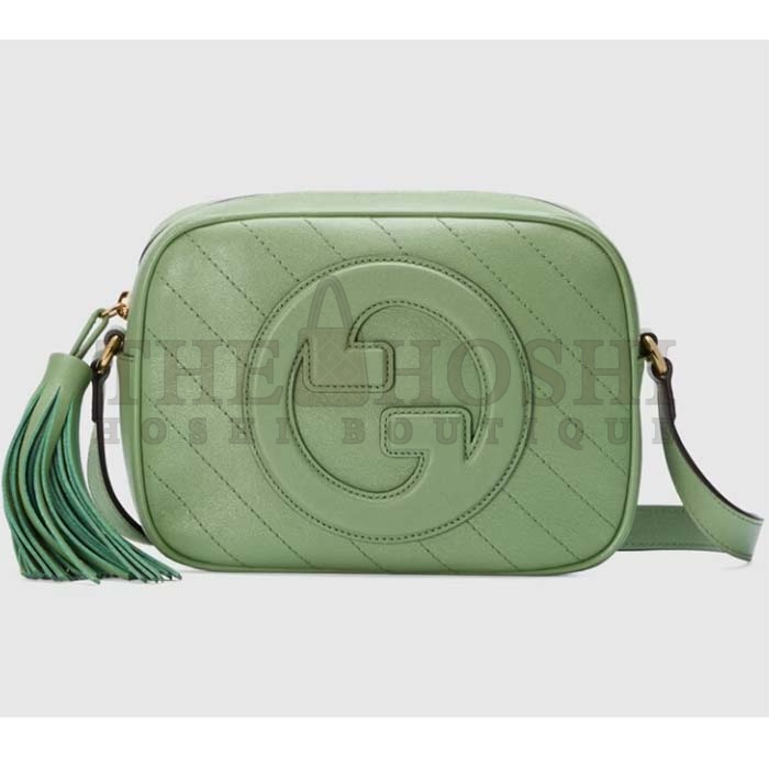 Gvc*1 Women GG Blondie Small Shoulder Bag Green Leather Zipper Closure Master Quality