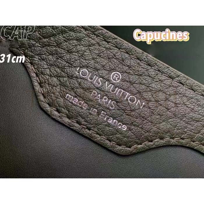 L0vis Vvtt0n LV Women Capucines MM Handbag Taurillon Cowhide Leather Python Trim Master Quality