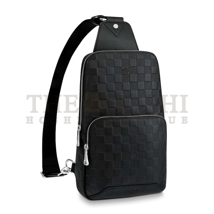 L0vis Vvtt0n LV Men Avenue Sling Bag in Damier Infini Leather-Black Master Quality
