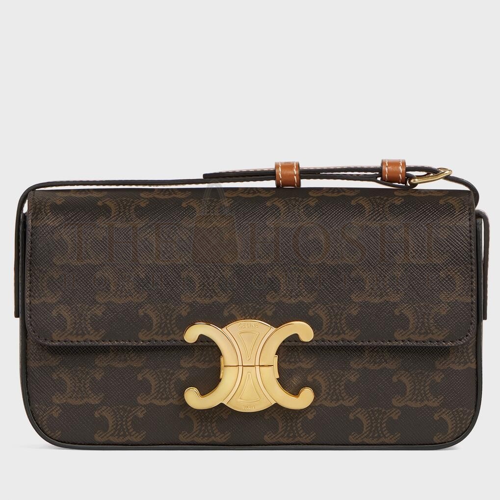 Ce1i*e Claude Shoulder Bag in Black Triomphe Canvas Master Quality