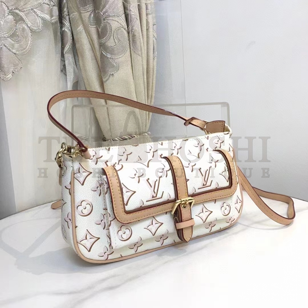 L0vis Vvtt0n LV Women Maxi Multi Pochette Accessoires Handbag Beige Monogram Coated Canvas Master Quality