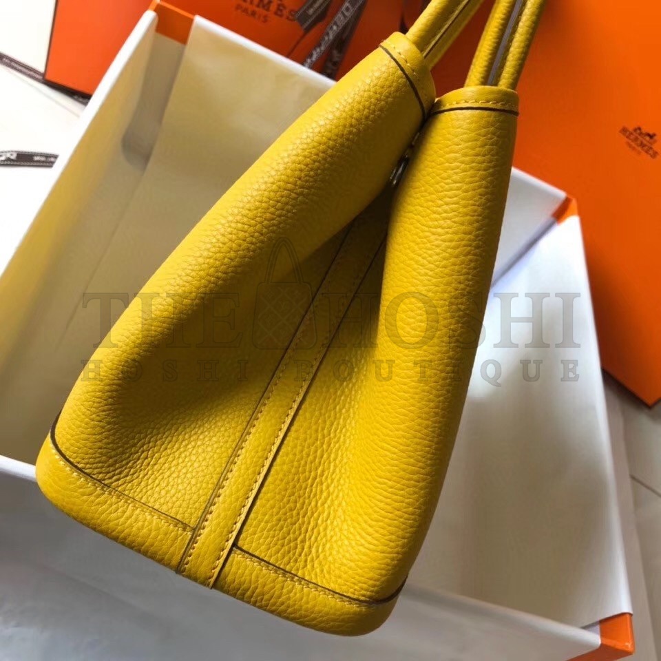 H**me5 Garden Party 30 Bag In Yellow Clemence Leather Master Quality