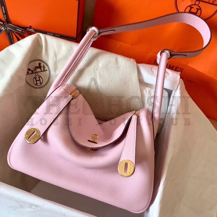 H**me5 Rose Dragee Lindy 26cm Clemence Handmade Bag Master Quality