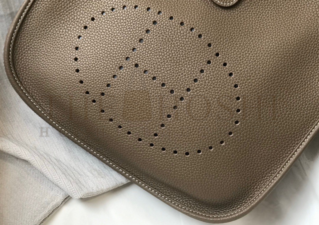 H**me5 Evelyne III 29 Bag In Taupe Clemence Leather Master Quality