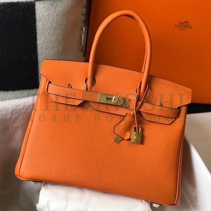 H**me5 Orange Clemence Birkin 30cm Bag Master Quality