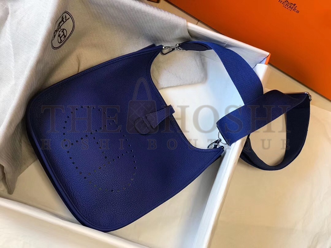 H**me5 Evelyne III 29 Bag In Blue Electric Clemence Leather Master Quality