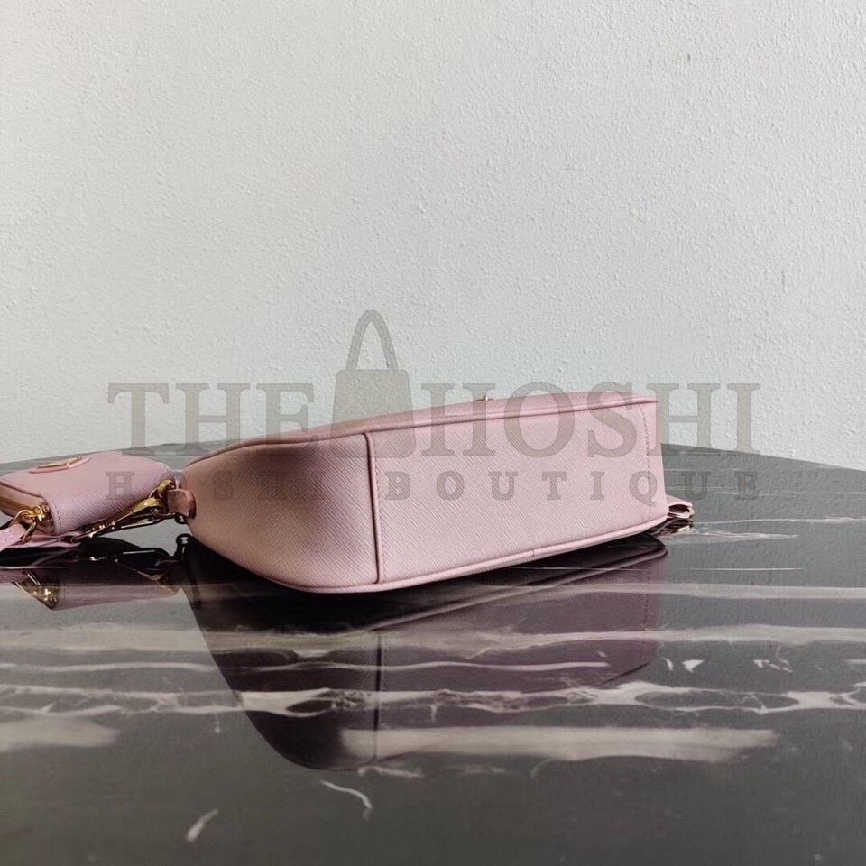 Pra*a Re-Edition 2005 Shoulder Bag In Pink Saffiano Leather Master Quality