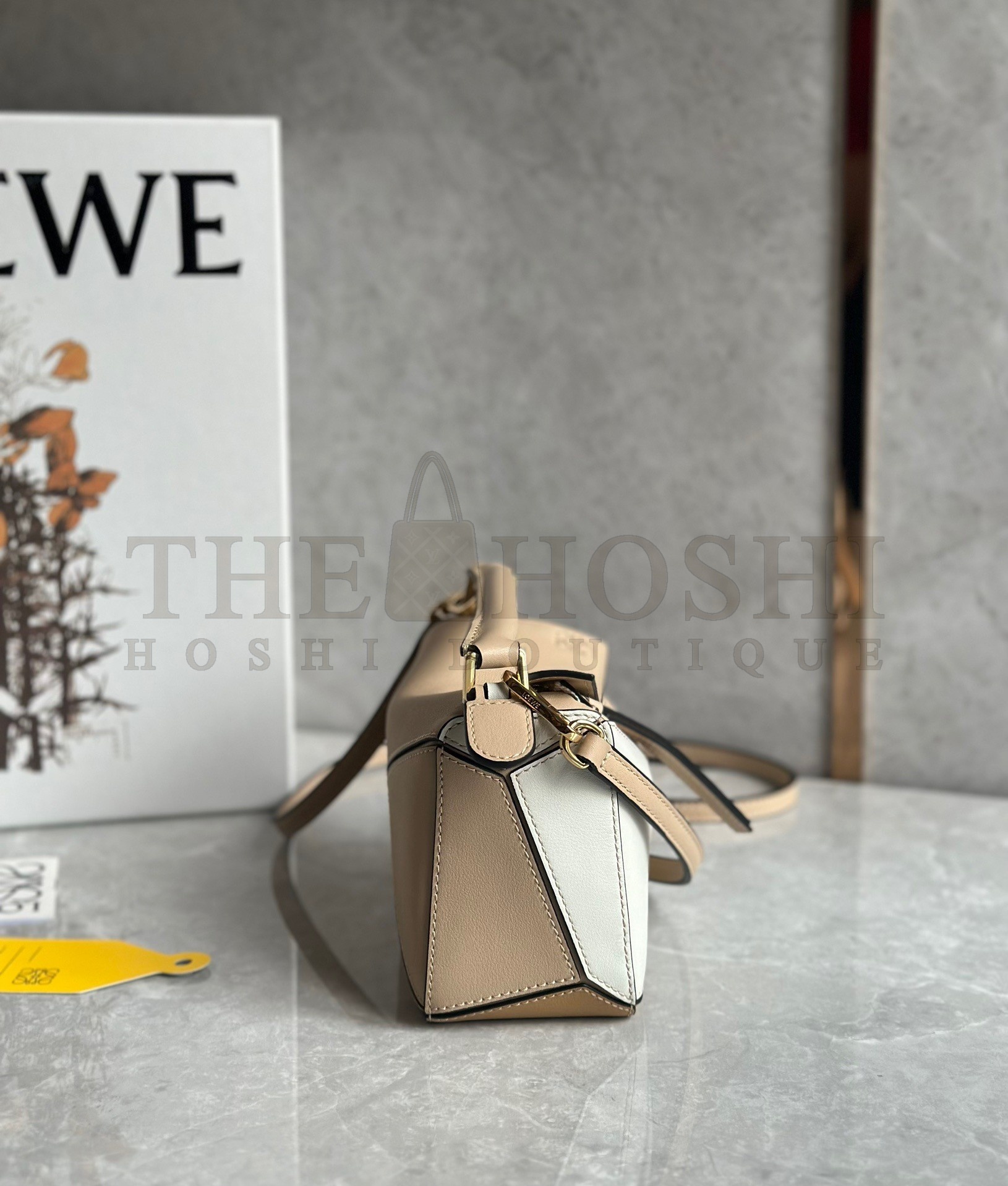 L0ew* Puzzle Mini Bag In White/Warm Desert Calfskin Master Quality