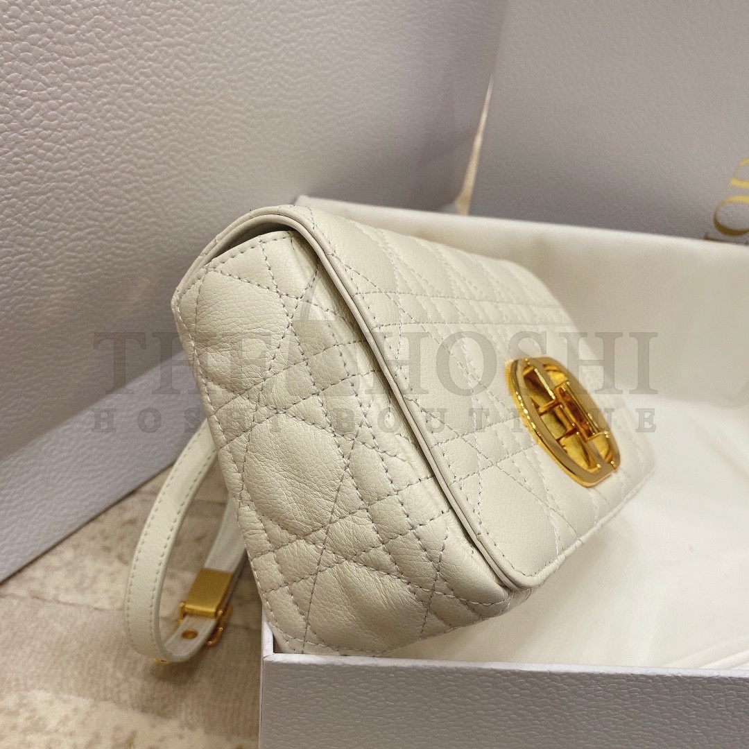 D10r Women Small D10r Caro Bag Lvory S*pple Cannage Calfskin-White Master Quality