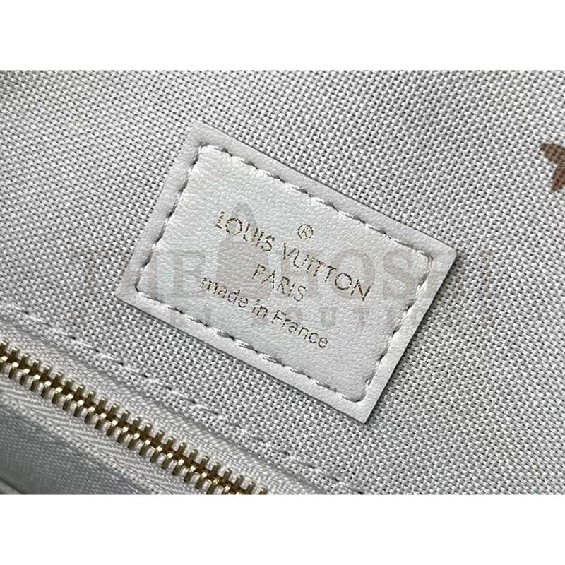 L0vis Vvtt0n LV Women OnTheGo MM Tote Sunset Kaki Monogram Coated Canvas Master Quality