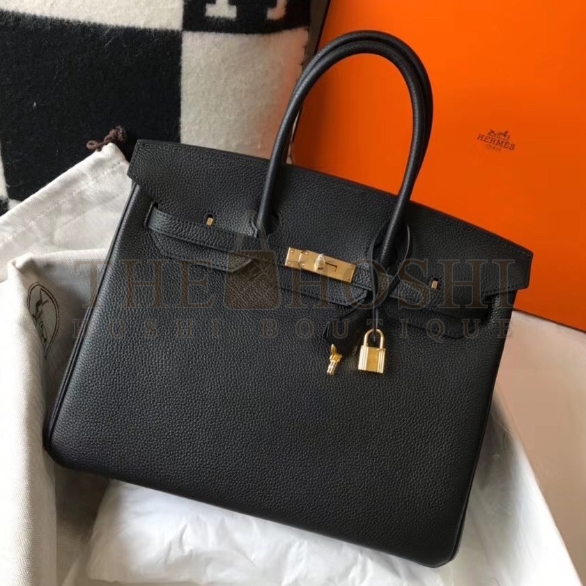 H**me5 Birkin 35 Bag in Black Clemence Leather with GHW Master Quality