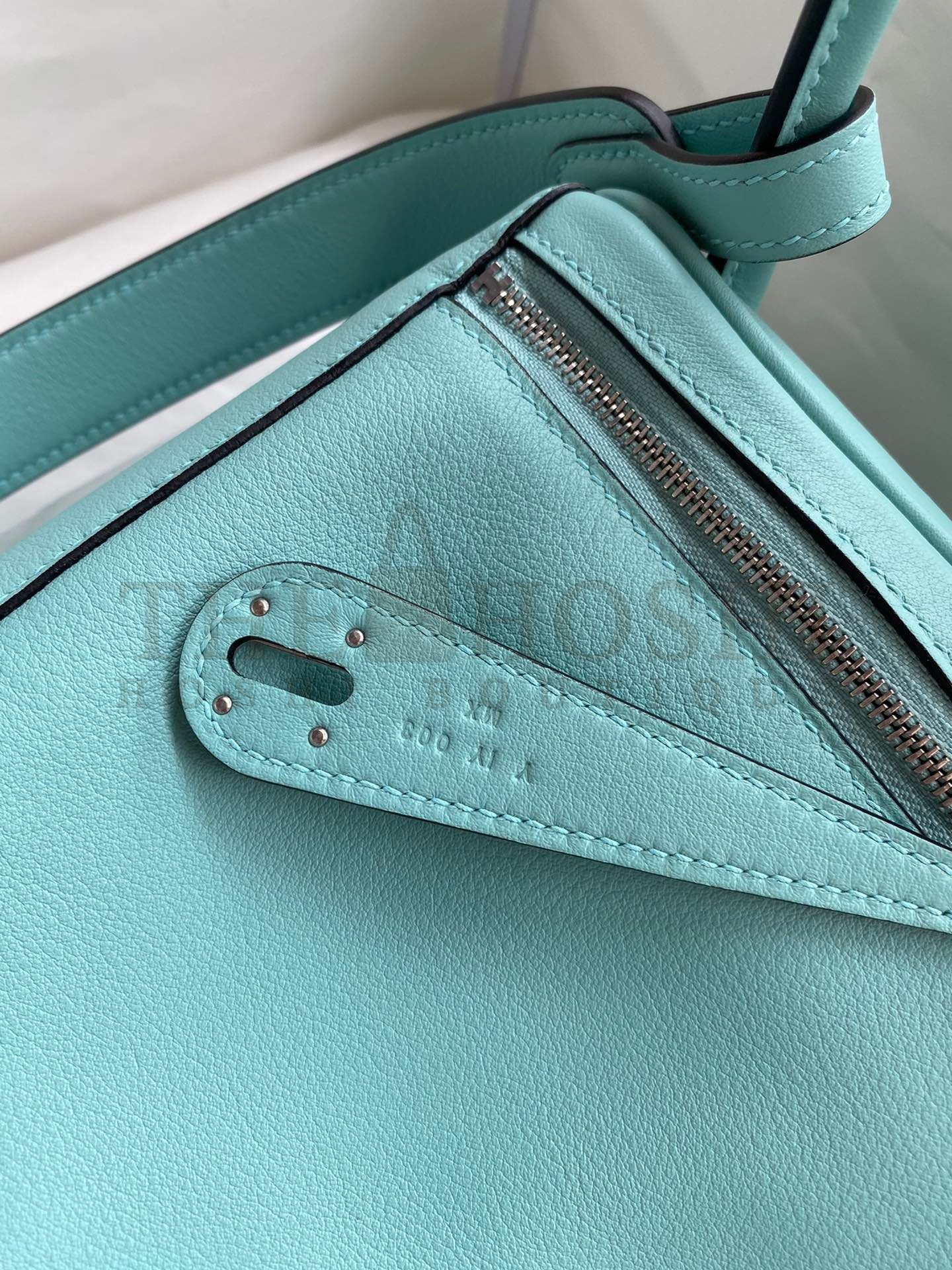 H**me5 Lindy 26 Handmade Bag In Blue Atoll Swift Calfskin Master Quality