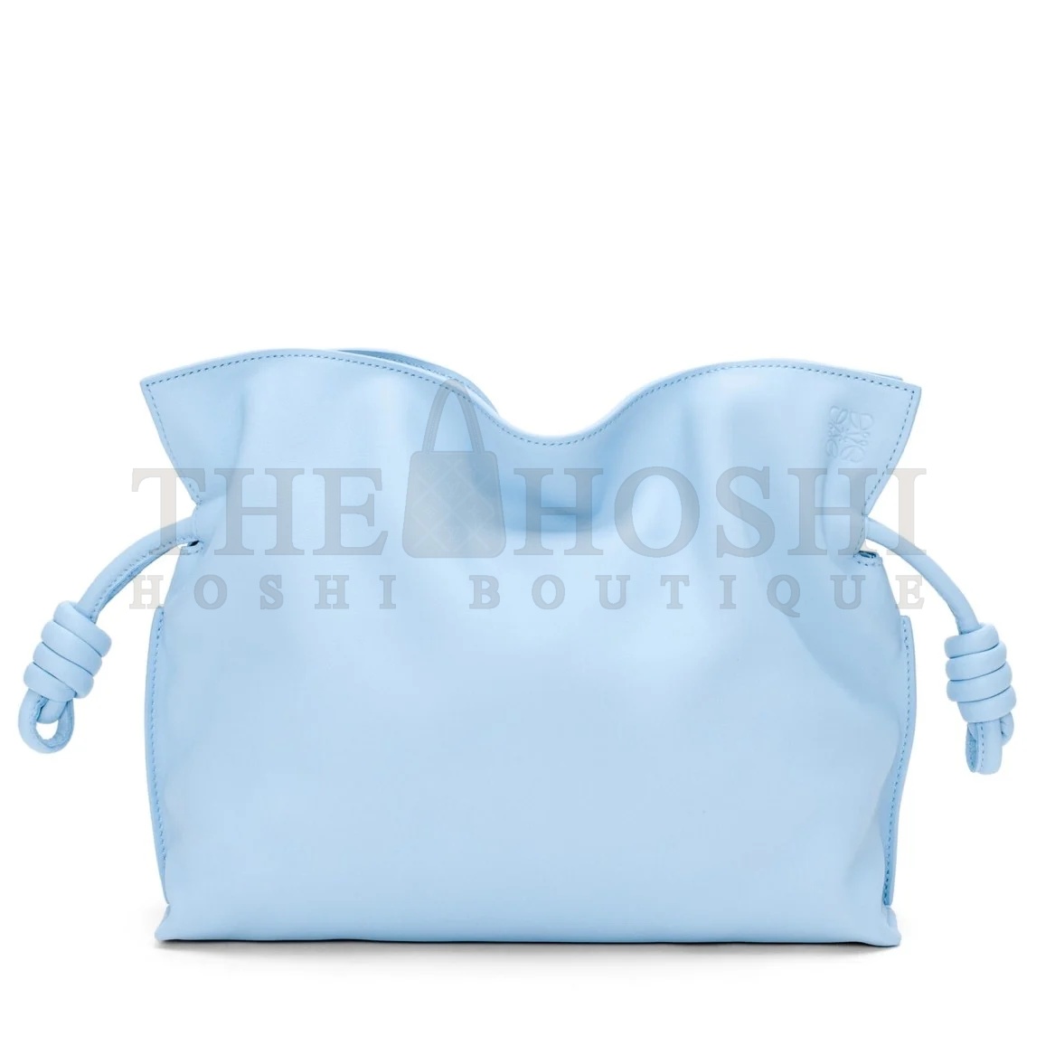L0ew* Flamenco Clutch Bag In Dusty Blue Calfskin Master Quality