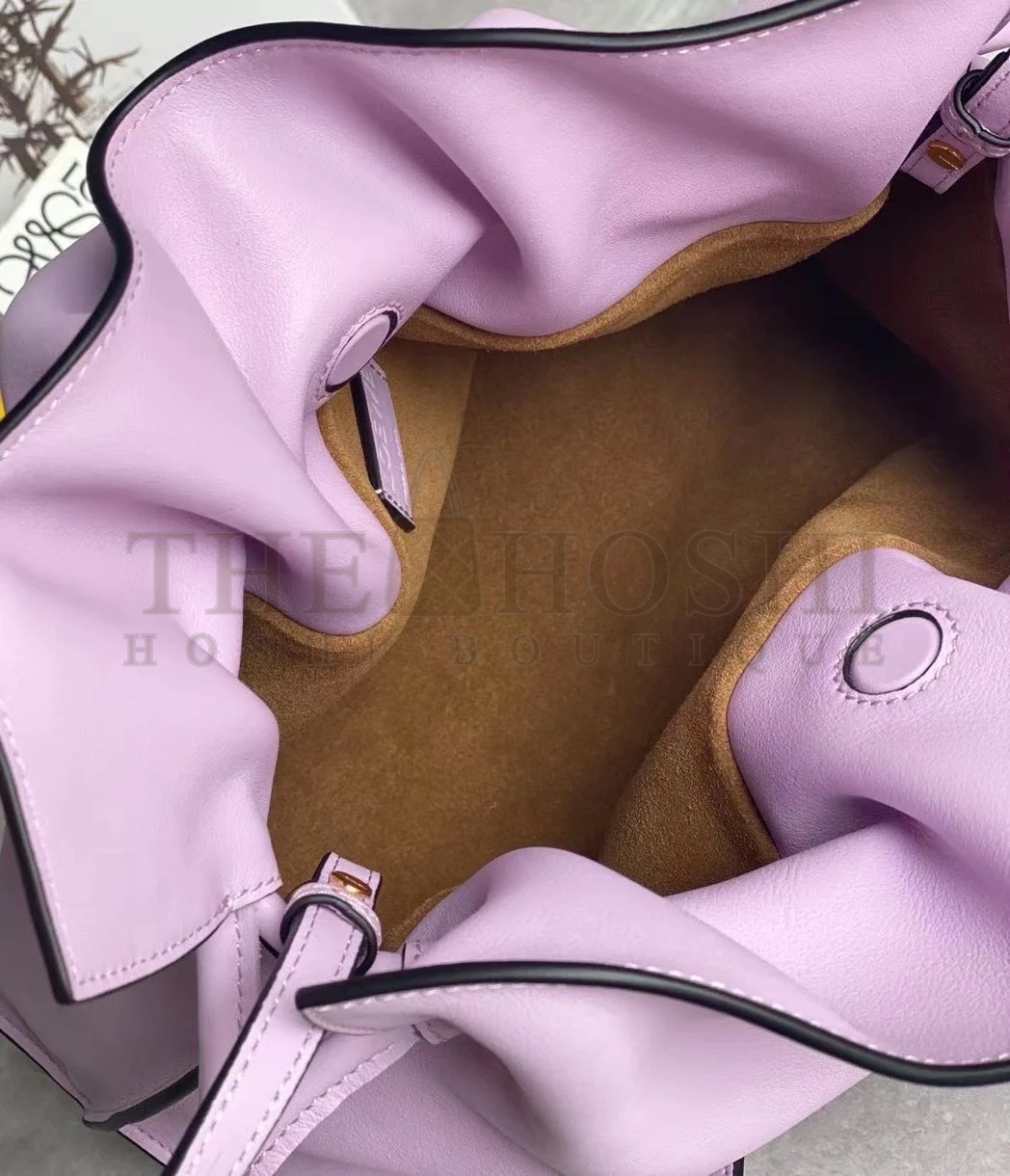 L0ew* Flamenco Clutch Bag In Bloom Orchid Calfskin Master Quality