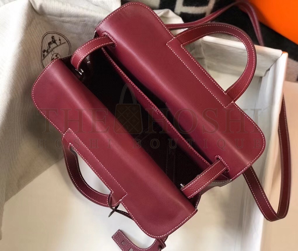 H**me5 Halzan Bag In Bordeaux Clemence Leather Master Quality