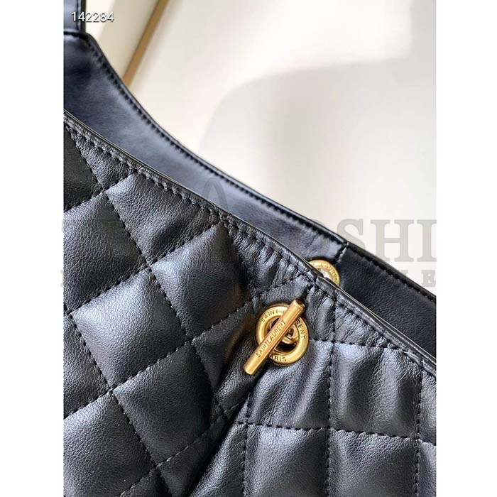 Sa1nt Lau*nt Y51 Women Icare Maxi Shopping Bag Quilted Lambskin Black STYLE ID 698651AAANG1000 Master Quality